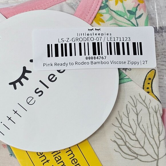 NIB Little Sleepies Pink Ready to Rodeo Zippy Size 2T - Picture 3 of 3